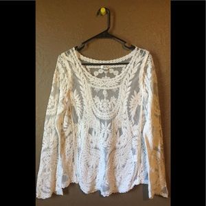 Lace long sleeve blouse
